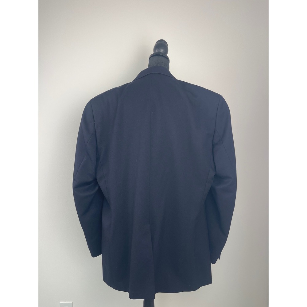 Vintage Botany 500 Navy Blue Blazer 44R – 100% Worsted Wool – Made in Canada - Picture 3 of 8